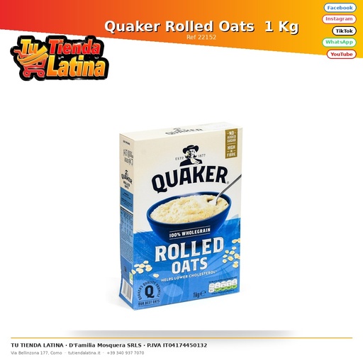 [22152] Quaker Rolled Oats  1 Kg
