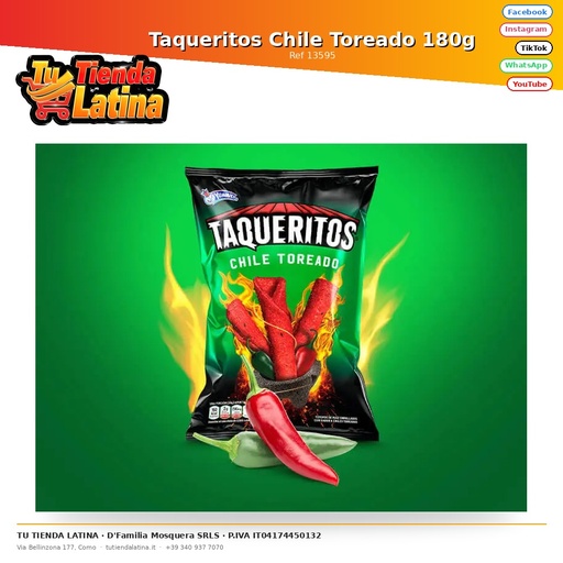 [13595] Taqueritos Cile Toreado 180g