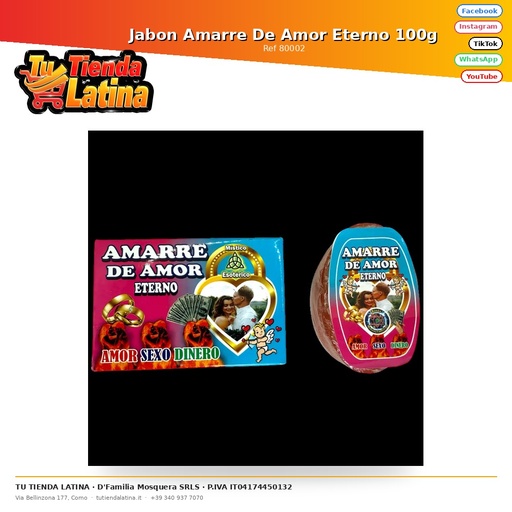[80002] Jabon Amarre De Amor Eterno 100g
