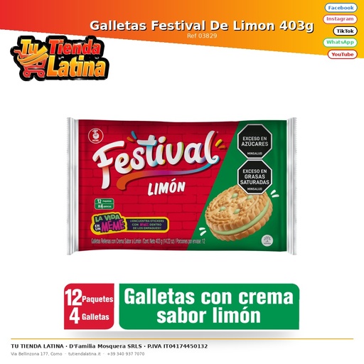 [03829] Galletas Festival De Limon 403g