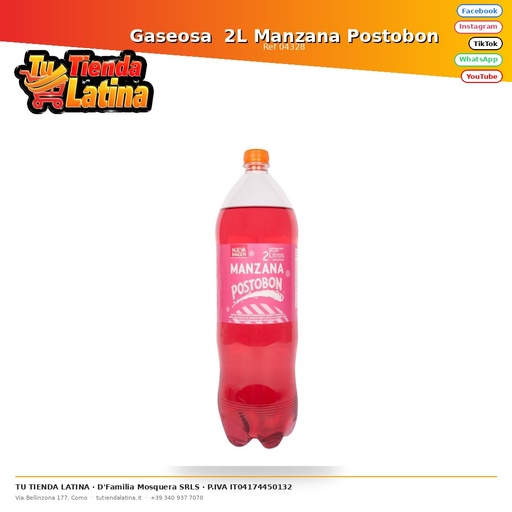 [04328] Gaseosa  2L Manzana Postobon
