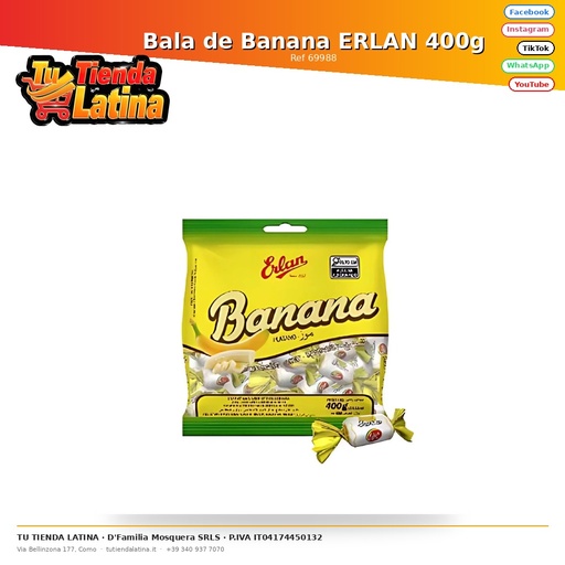 [69988] ERLAN Banana Bullet 400g