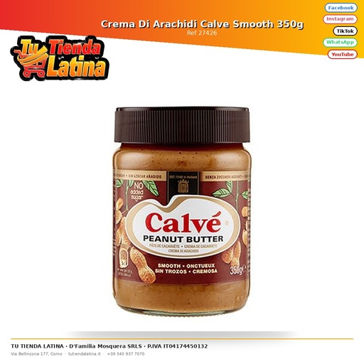 [27426] Crema De Mani Molido Calve Smooth 350g