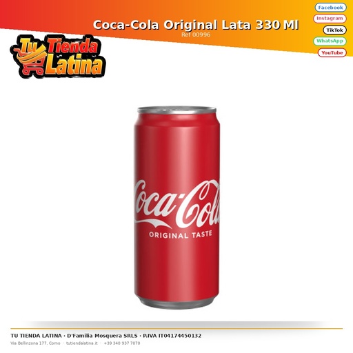 [00996] Coca-Cola Original Lata 330 ml