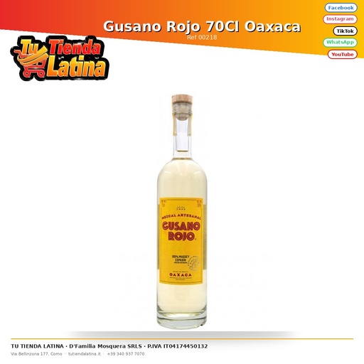 [00218] Gusano Rojo 70Cl Oaxaca