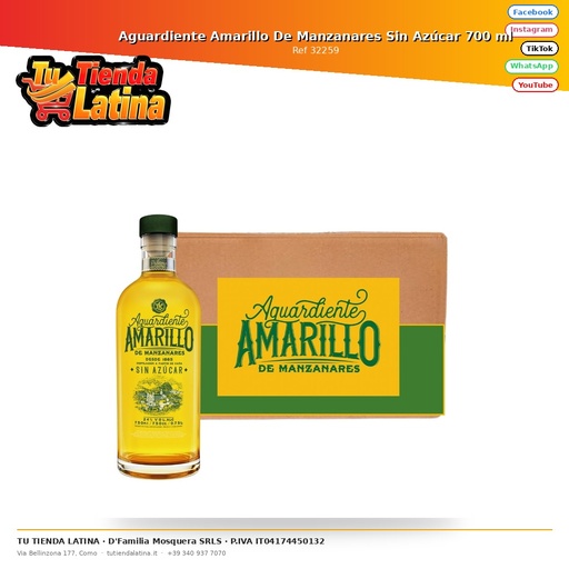 [32259] Yellow Apple Spirits Without Sugar 700 ml