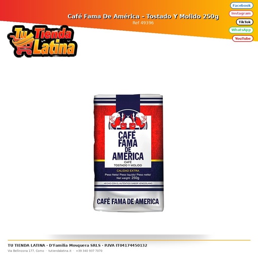 [49396] Fama De América Coffee – Roasted and Ground 250g