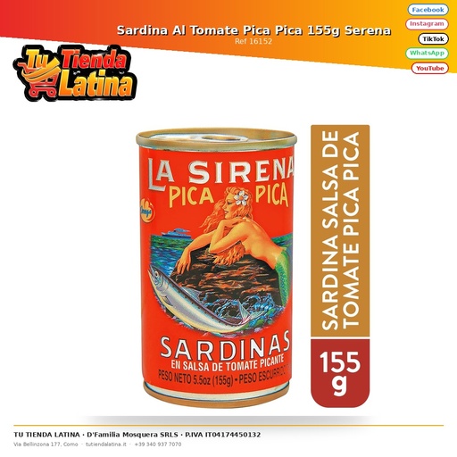 [16152] Sardina Al Tomate Pica Pica 155g Serena