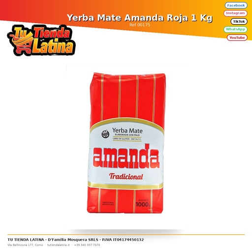 [00175] Yerba Mate Amanda Red 1 Kg