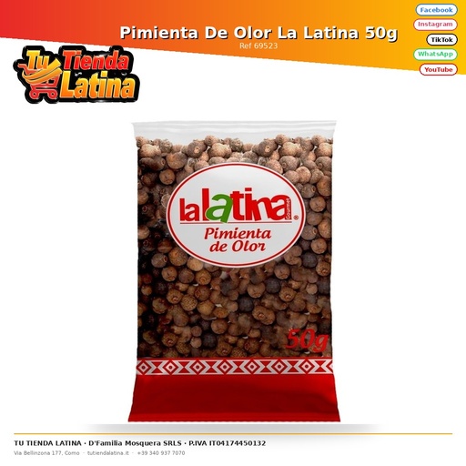 [69523] Pimienta De Olor La Latina 50g