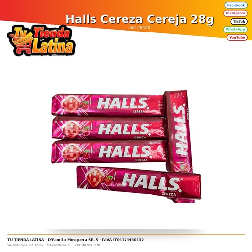 [48440] Halls Ciliegia Ciliegia 28g