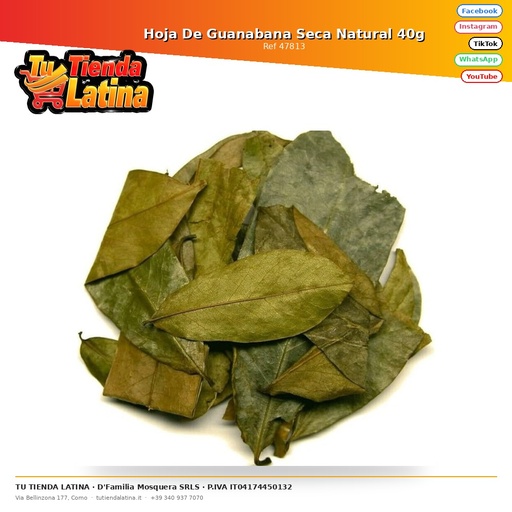 [47813] Hoja De Guanabana Seca Natural 40g
