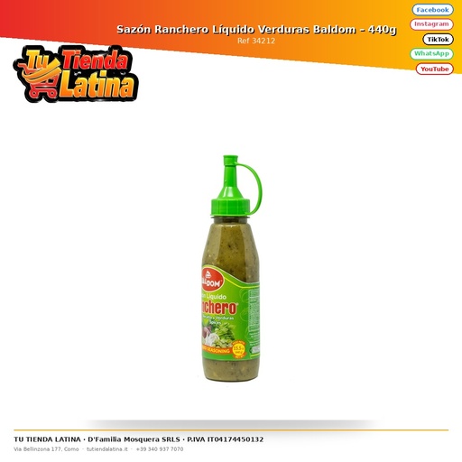 [34212] Baldom Vegetable Liquid Ranchero Seasoning – 440g