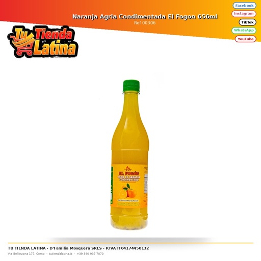 [00306] El Fogon Arancia Acida Condita 656ml
