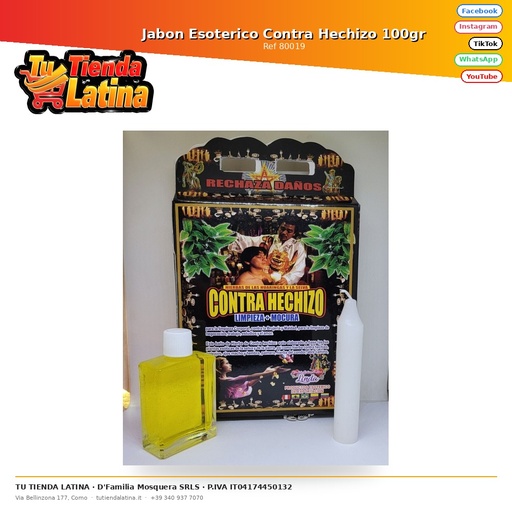 [80019] Jabon Esoterico Contra Hechizo 100gr