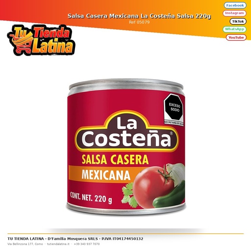 [05079] Salsa messicana fatta in casa La Costeña Salsa 220g