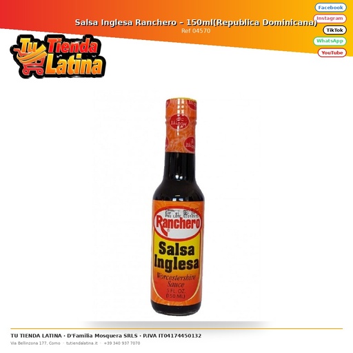 [04570] Salsa Ranchero Inglese – 150ml (Repubblica Dominicana)