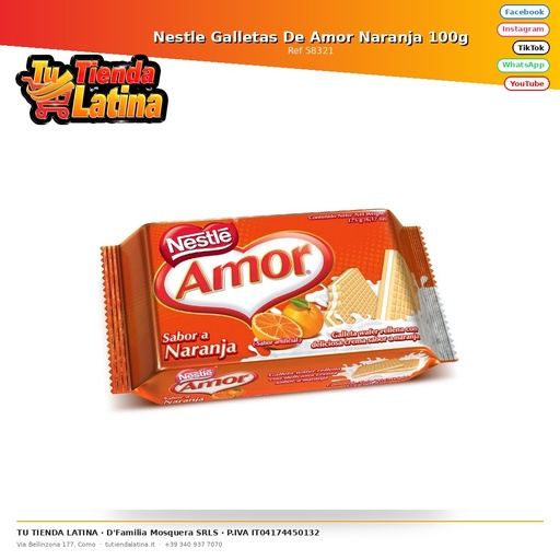 [58321] Nestle Galletas De Amor Naranja 100g