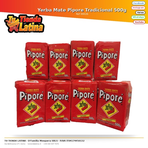 [00026] Tradizionale Yerba Mate Pipore 500g