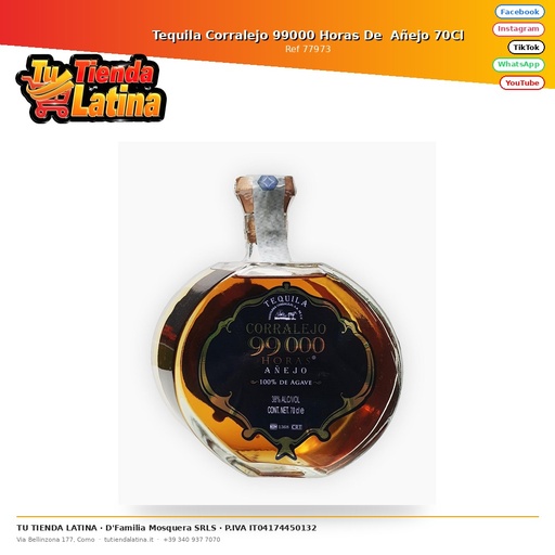 [77973] Tequila Corralejo 99000 Horas De  Añejo 70Cl