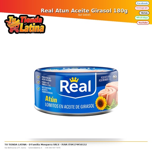 [04945] Real Atun Aceite Girasol 180g