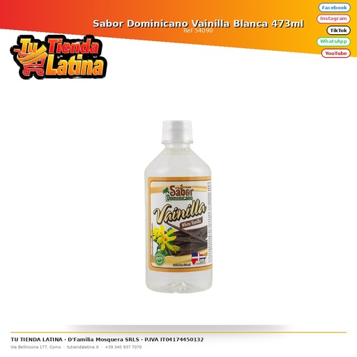 [54090] Dominican White Vanilla Flavor 473ml