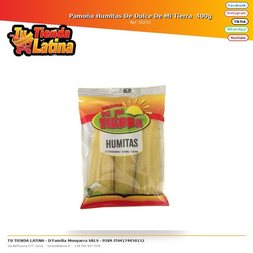 [30203] Pamoña Humitas De Dulce De Mi Tierra  400g