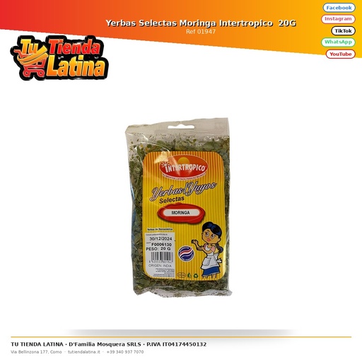 [01947] Yerbas Selectas Moringa Intertropico  20G