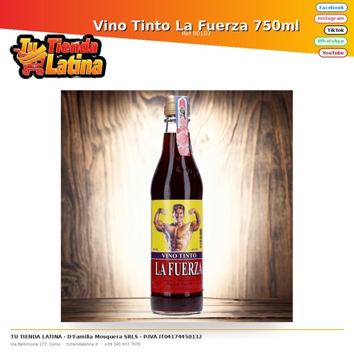 [80107] La Fuerza Red Wine 750ml
