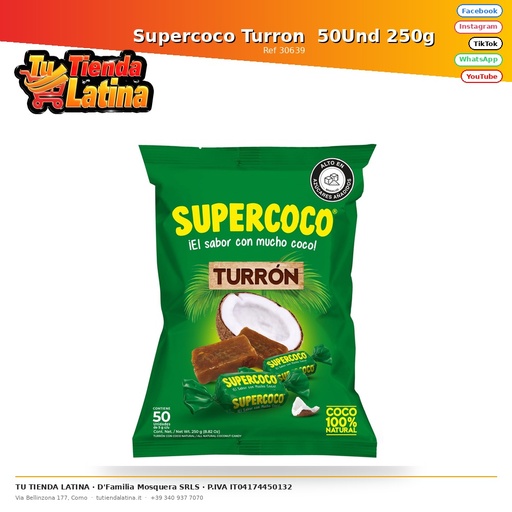 [30639] Supercoco Turron 50Und 250g
