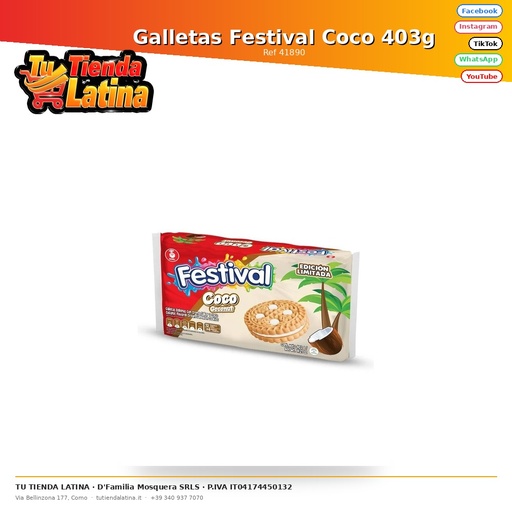 [41890] Coconut Festival Cookies 403g