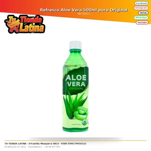 [63011] Refresco Aloe Vera 500ml puro Original