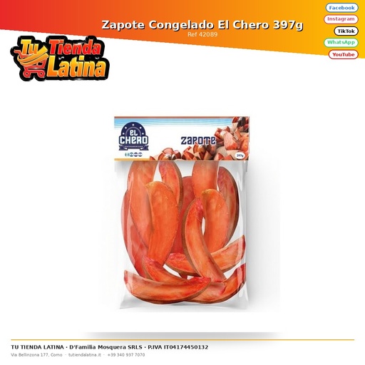 [42089] Frozen Sapote El Chero 397g