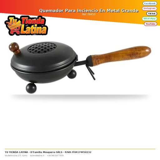 [78453] Large Metal Incense Burner
