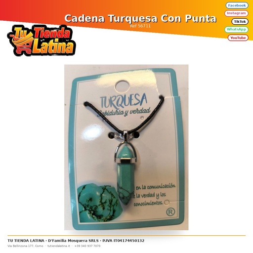 [56711] Turquoise Chain With Tip