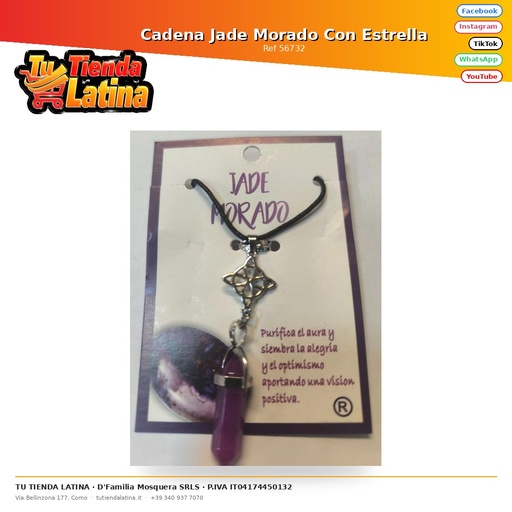 [56732] Catena Di Giada Viola Con Stella
