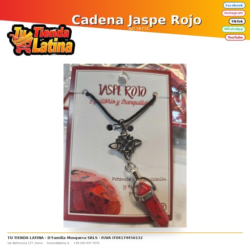 [56731] Catena di diaspro rosso