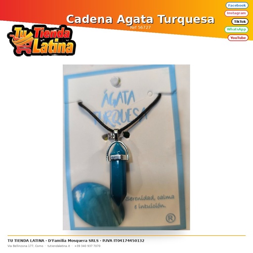 [56727] Catena in agata turchese