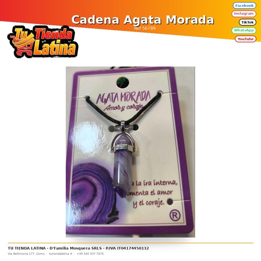 [56789] Cadena Agata Morada 