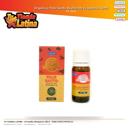 [30665] Organic Palo Santo Fragrance Oil 10ml