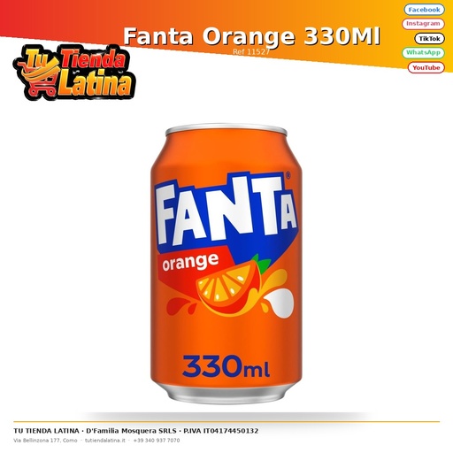 [11527] Fanta Orange 330Ml