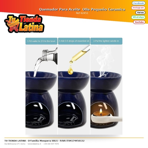 [62451] Small Ceramic Oil Burner Pot