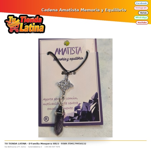 Cadena Amatista Memoria y Equilibrio