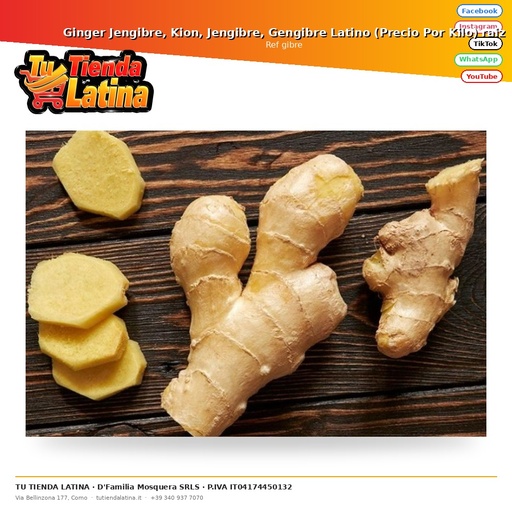 [gibre] Ginger Jengibre, Kion, Jengibre, Gengibre Latino (Precio Por Kilo) raiz