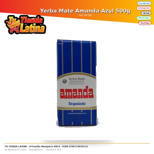 [00380] Yerba Mate Amanda Blu 500g