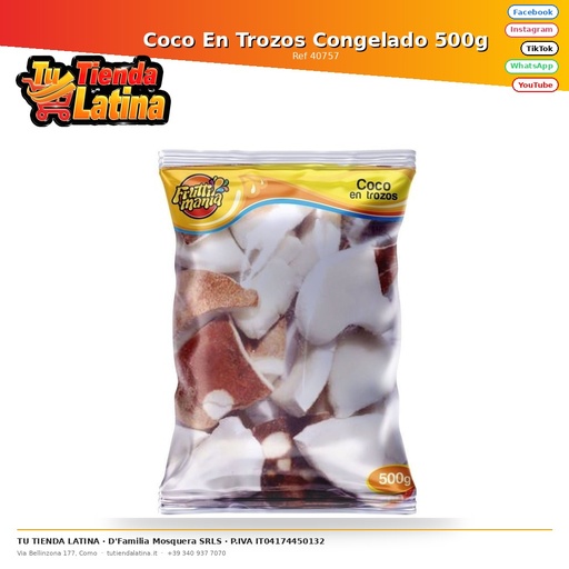 [40757] Frozen Coconut Pieces 500g