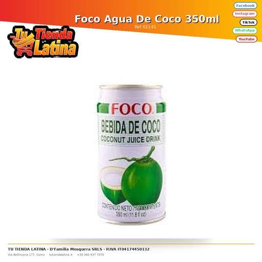 [01141]  Foco Agua De Coco 350ml