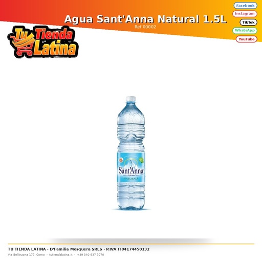 [00002] Acqua Naturale Sant'Anna 1,5L