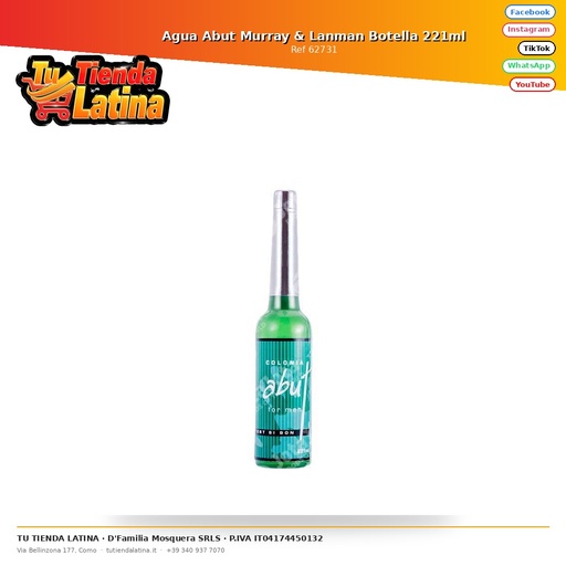[62731] Abut Murray & Lanman Water Bottle 221ml