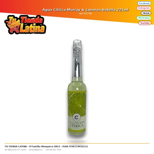[62748] Agua Citrica Murray & Lanman Botella 221ml